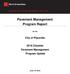 Pavement Management Program Report