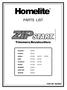 Homelite PARTS LIST. Trimmers/Brushcutters PART NO. PS EasyTrim UT d725cde UT d825sd UT20763, UT20774, UT20784 K400 UT15180, UT15181