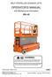 SELF-PROPELLED SCISSOR LIFTS OPERATOR S MANUAL. with Maintenance Information DSL-40 WARNING