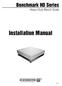 Benchmark HD Series Heavy Duty Bench Scale. Installation Manual