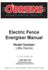 Electric Fence Energiser Manual