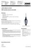 JUMO MIDAS C18 SW. OEM seawater pressure transmitter. Applications. Brief description. Customer benefits. Special features. Approvals/approval marks