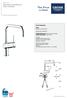 MINTA U SINK MIXER (SQUARELINE) MODEL # Product Specifications.   Product Description: Minta Single-Lever Sink Mixer