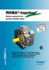 ROBA -topstop. Brake systems for gravity loaded axes.   ROBA-stop