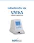 Instructions For Use VATEA. Endodontic Irrigation Device