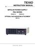 INSTRUCTION MANUAL BIPOLAR POWER SUPPLY PBA SERIES OPTIONAL RACK-MOUNTING ATTACHMENT OM-21E PRINTED IN JAPAN B