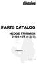 PARTS CATALOG HEDGE TRIMMER DH2510T-24(37)