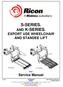 S-SERIES AND K-SERIES EXPORT USE WHEELCHAIR AND STANDEE LIFT PRINT. Service Manual. 05/15/15 32DSKE02.C 2015 RICON CORPORATION All Rights Reserved