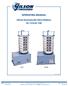 OPERATING MANUAL. Gilson Economy 8in Sieve Shakers SS-15 & SS-15D