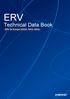 ERV. Technical Data Book. ERV for Europe (NASA, 50Hz, 60Hz)