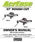 57 ROUGH CUT OWNER S MANUAL. With Assembly Instructions. For Models: MR55T, MR55B-17.5HP, MR55B-22HP & MR55K