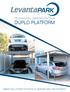 TECHNICAL SPECIFICATION DUPLO PLATFORM SMART SOLUTIONS FOR VEHICLE PARKING AND CAR STORAGE