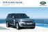 NEW RANGE ROVER SPECIFICATION AND PRICE GUIDE 2018 MODEL YEAR MEDIA ONLY