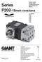 Series. Triplex Ceramic Plunger Pump Operating Instructions/ Repair and Service Manual P200-18mm versions