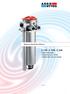 Return-Suction Filters E 158 E 198 E 248. Tank top mounting Connection up to -20 SAE Nominal flow rate up to 66 gpm us