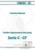 Technical Manual. Positive displacement lobe pump. Serie C - CF. Translation of the original instructions