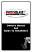 Owner s Manual And Guide To Installation