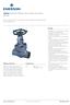 Series Direct contact, metal-to-metal seating, make the globe valve ideal for most shut-off applications. Features