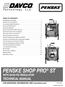 PENSKE SHOP PRO ST WITH 50/80 PSI REGULATOR TECHNICAL MANUAL. FOR ADDITIONAL INFORMATION, VISIT   TABLE OF CONTENTS