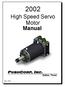 High Speed Servo Motor Manual