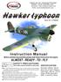 Hawker typhoon. Before commencing assembly,please read these instructions thoroughly. SPECIFICATION. Item Nr: CY8008. Wing Span: 2450mm (96.