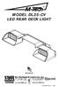 MODEL DL35-CV LED REAR DECK LIGHT