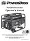 Portable Generator. Operator s Manual