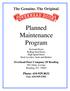 Planned Maintenance Program