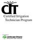 Certified Irrigation Technician Program