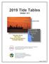 2019 Tide Tables. Volume 1 of 2