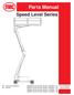 Parts Manual. Speed Level Series. RT - Internal Combustion ES - Electric