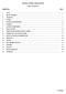 SECTION V - TECHNICAL SPECIFICATIONS TABLE OF CONTENTS