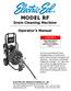 MODEL RF. Drain Cleaning Machine. Operator s Manual