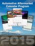 Automotive Aftermarket Calendar Program