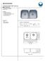 SINK SPECIFICATIONS. ELONGATED DOUBLE BOWL Undermount Model VGR3218BL NOMINAL DIMENSIONS FEATURED MODELVGR3218BL 9 BOWL DEPTH