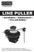 LINE PULLER. Installation Maintenance Use and Safety