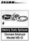 Heavy Duty Sprayer Owners Manual Model MS-O