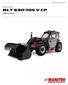 Created on March 14, :46 AM. Technical sheet MLT V CP. Telehandlers
