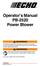 Operator s Manual PB-2520 Power Blower