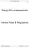 Energy Education Australia Page 1. Energy Education Australia. Vehicle Rules & Regulations