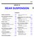 REAR SUSPENSION GROUP CONTENTS GENERAL DESCRIPTION REAR SUSPENSION DIAGNOSIS LOWER ARM AND TOE CONTROL ARM ASSEMBLY...