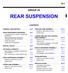 REAR SUSPENSION GROUP CONTENTS GENERAL DESCRIPTION TRAILING ARM ASSEMBLY REAR SUSPENSION DIAGNOSIS