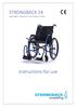 STRONGBACK 24. Lightweight Wheelchair by Strongback Mobility. Instructions for use