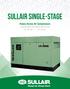 SULLAIR Single-stage Rotary Screw Air Compressors