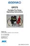GP275. Portable Fire Pump Operating Instructions. Godiva Ltd. CHARLES STREET, WARWICK, CV34 5LR, ENGLAND