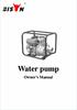 Water pump Owner's Manual