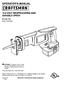 II:RRFTSMRN I VOLT RECIPROCATING SAW VARIABLE SPEED Model No Save this manual for future reference