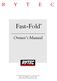 Fast-Fold. Owner s Manual. [Revision: May 14, 2008, , Rytec Corporation 2002]
