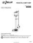 PEDESTAL SUMP PUMP. MODEL # Español p. 11. Zoeller is a registered trademark of Zoeller Co. All Rights Reserved.