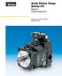 Axial Piston Pump Series PV Design 45 Variable Displacement. Catalogue HY /UK February 2007